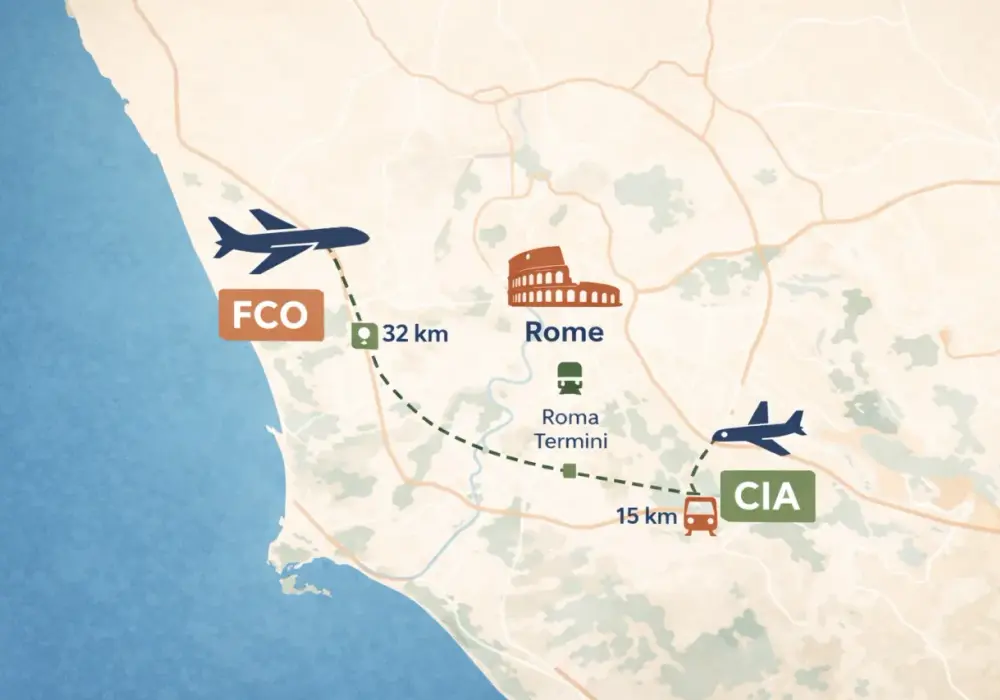 Ciampino - Roma Termini - Jaki dojazd wybrać z lotniska/miasta?
