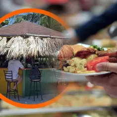 All inclusive co to znaczy? Wakacyjny bar z drinkami i obfity bufet z jedzeniem.